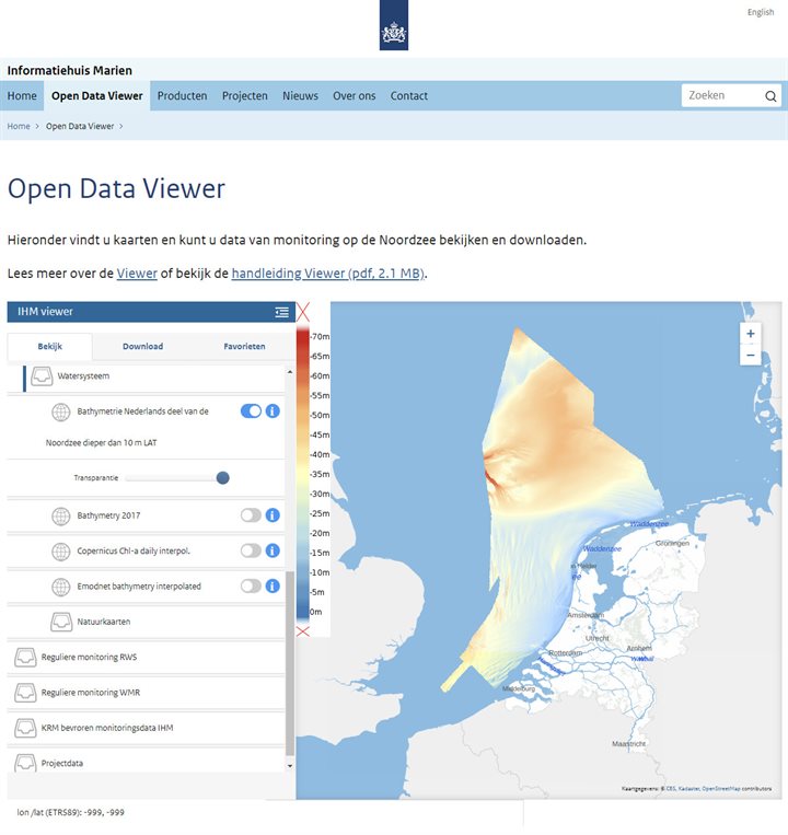 Open Data Viewer Bathymetrie