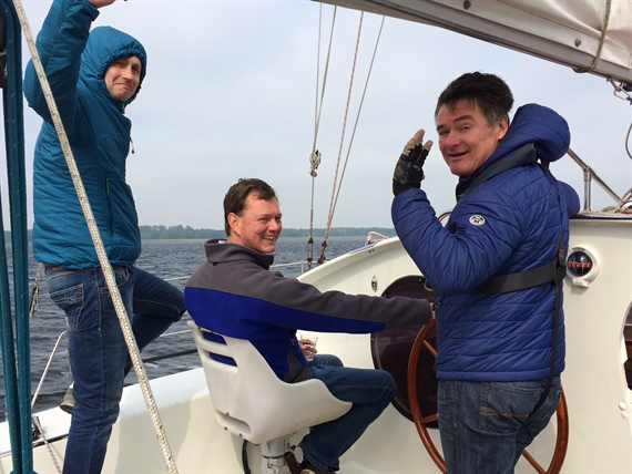 Zeilen op de catamaran van Rob - 2016