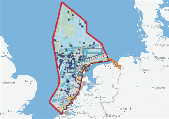 Kaart Huidig Gebruik Noordzee 2022